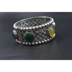 high quality latest fashion handmade designer <b>silver</b> look alike western look openable <b>bangle</b> <b>for</b> girls and <b>women</b> - Product Image 1