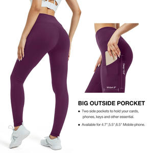 กางเกงเอวสูงสำหรับผู้หญิงกางเกงลำลองระบายอากาศได้ดีออกแบบโลโก้ได้ตามต้องการ - Product Image 4