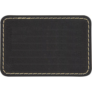 Écusson en cuir personnalisé à l'aspect métallique gaufré pour les cadeaux d'entreprise Écusson en cuir véritable avec insertion dans une fenêtre transparente - Product Image 2