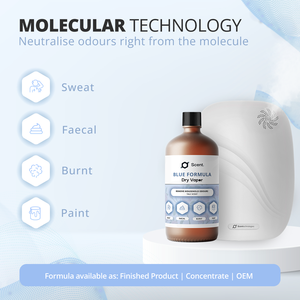 Neutralizador de Olores Estándar de Vapor Seco, Fórmula Azul: Olores de Sudor, Heces, Humo y Solventes - Botella de 1L - Listo para Usar - Product Image 2