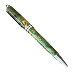 Stylo à bille artisanal de qualité supérieure en résine vert-rouge-bleu cadeau de remise des diplômes de retraite fabriqué au VietNam Collection Serpentine - Product Image 3