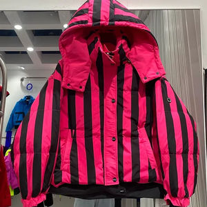 Sudadera con capucha delgada de longitud media cálida de invierno para mujer, Parkas con cremallera, chaqueta acolchada de manga larga, Color sólido hecho de algodón de piel de oveja - Product Image 1
