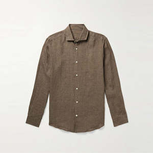 2025 hommes coupe ajustée hommes boutonné professionnel à manches longues chemise été course T-shirt haut personnalisé T-shirt décontracté tendance - Product Image 1