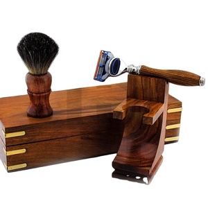 Kit de afeitado en húmedo ZY para mujer, maquinilla de afeitar de doble filo con mango metálico y cepillo de pelo de tejón puro para barbería - Product Image 1