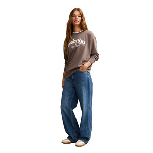 Sudadera de lana con cuello redondo para mujer con patrón sólido personalizado con estampado para ropa de calle y para invierno - Product Image 1