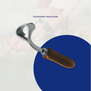 Lame incurvée en acier inoxydable de la meilleure qualité avec poignée ronde en bois couteau de coupe de sabot polyvalent main droite - Product Image 2