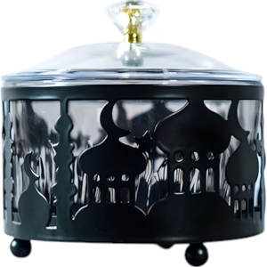 Pot en acier de conception de chauffe-plats à découpe laser avec couvercle et bouton Casserole de buffet de nourriture finie en or brillant - Product Image 2