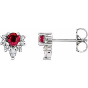 Pendientes con Diamantes Acentuados - Product Image 1