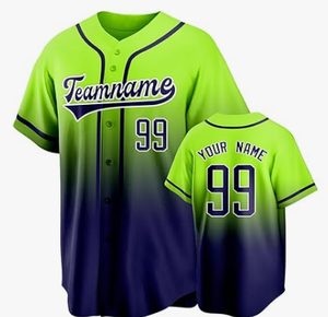 Camiseta de béisbol con botones completos hecha a medida OEM, diseño cosido transpirable con estilo de conjunto de impresión digital por sublimación - Product Image 2