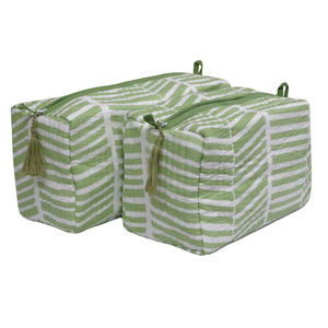 กระเป๋าเครื่องสำอางสไตล์อินเดียแบบปิดซิปจากผู้ผลิตอินเดียสีขาว - Product Image 1