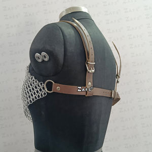 Venta al por mayor fantasía Medieval Top Cosplay Ren Fair traje hecho a mano aluminio Butted Ring Chainmail sujetador pulido armadura técnica - Product Image 4