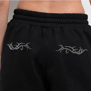 High Waist Glitter Rhinestone <b>Shorts</b> Sparkle Design <b>Slim</b> <b>Fit</b> Fashion OEM Bulk Ready Now - Product Image 3