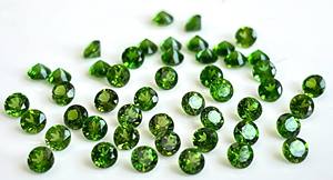 Diópsido de cromo de 2mm redondo facetado-Diópsido de cromo suelto corte redondo de calidad superior - Product Image 2