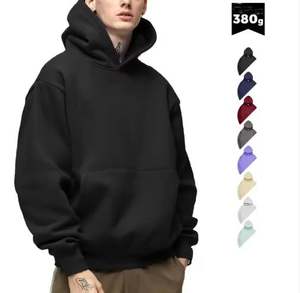 Sweat à capuche surdimensionné de luxe personnalisé pour hommes sweat à capuche épais de 400gsm 100% coton sweat-shirt à capuche en éponge française avec logo personnalisé - Product Image 3