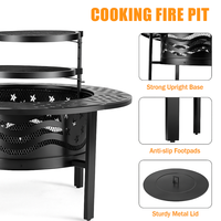 Tragbarer Pizzaofen aus Stahl für Holzkohle und Grill, Außenküche, Campingkocher, Feuerschale und Holzofen