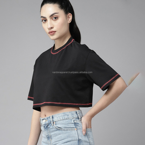 Nardon Apparel Custom Ladies Chaleco de fitness de alta calidad Deportes Manga corta Gimnasio Entrenamiento Crop Top Entrenamiento Casual Yoga Camiseta - Product Image 1