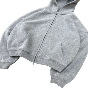 2025 vente en gros personnalisé 100% coton survêtements haute qualité surdimensionné Fitness sport survêtements fermeture éclair à capuche grande taille hiver - Product Image 6