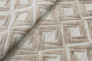 Tapis d'intérieur en bambou à motifs floraux abstraits inspirés de la nature, à poils plats, brodés, faits à la main, antidérapants, réduisant le bruit - Product Image 6