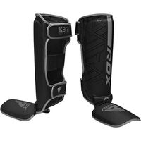 Protections de tibia RDX MMA de qualité supérieure en cuir Mayahide F6, protection professionnelle, ajustement universel, finition mate.
