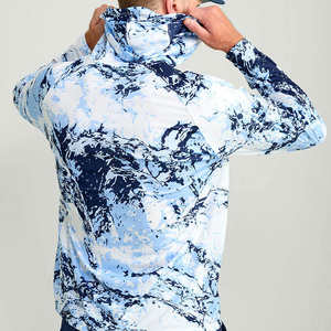 Camisas de Pesca de Manga Larga para Hombre, Impresión por Transferencia de Calor, Transpirables, con Capucha Delantera, Protección Solar, Secado Rápido, Poliéster/Algodón - Product Image 5