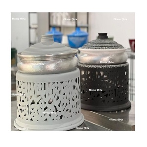 Plat de service en aluminium de qualité supérieure avec travail islamique Plat de service de couleur argent de qualité supérieure - Product Image 2