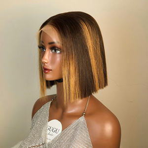 วิกผมบ๊อบแบบปิดขนาด5x5 10นิ้วมี5สียอดนิยมสำหรับเจ้าของร้านทำผมและผู้ซื้อขายส่ง - Product Image 4