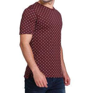 Venta al por mayor de logotipo de alta calidad 100% algodón diamante estampado cuello redondo ropa para adultos Unisex hombres camisetas personalizadas - Product Image 3