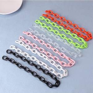 Cadena de Eslabones de Resina Pintada a Mano de Moda para Accesorios de Moda - Joyería DIY Personalizable de Alta Calidad para Pulseras y Collares - Product Image 5