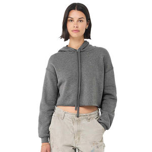 Top corto informal para mujer en tendencia, sudaderas con capucha, cuello alto de invierno de color elegante, nueva moda a la demanda del cliente - Product Image 3