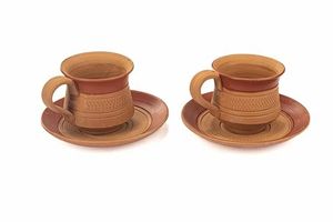 Premium Handcrafted Bulk Clay Glass Vintage Eco-Friendly Tea <b>Cup</b> Coffee Mug with <b>Saucers</b> for Wholesale - Product Image 5