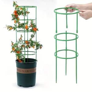 Jaula redonda para tomate para enrejado de plantas de tomate de jardín, jaulas de tomate de hasta 60 "de altura, estacas de soporte para plantas resistentes, tomate apilable - Product Image 1
