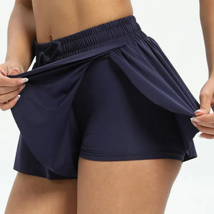 Custom OEM 2-in-1 Womens Activewear Skirt with Built-In <b>Shorts</b> Lightweight Gym Running Skort Wholesale Fitness Sportswear Skirt - Product Image 5