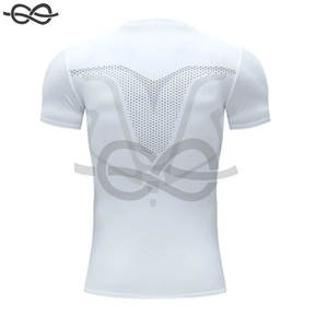 T-shirt de compression pour hommes à manches courtes sous-vêtement athlétique Gear chemise d'entraînement blanche Gym Running Sports - Product Image 5