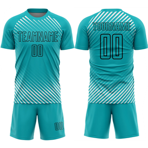 ชุดเสื้อฟุตบอลผ้าโพลีเอสเตอร์แบบซับลิเมชันชุดสำหรับผู้ใหญ่ทั้งชายและหญิงผ้าแห้งเร็วระบายอากาศได้ตามต้องการ - Product Image 1