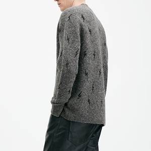 Wholesale Custom Knitted Logo Men's Heavyweight Cotton <b>Sweatshirts</b> Custom <b>Vintage</b> Long Sleeves Embroidered Loose Fit Neck Lined - Product Image 4