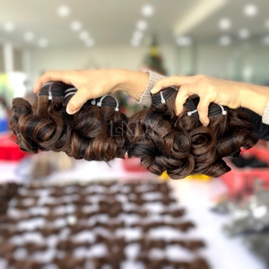 Extensiones de cabello humano vietnamita de color marrón hinchable de la más alta calidad con paquete de precio al por mayor 2025 - Product Image 2