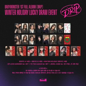 [K POP Officiel] BABYMONSTER YG WINTER HOLIDAY LUCKY DRAW PHOTOCARD SET CD pour adultes - Product Image 1