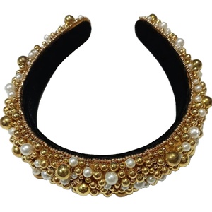 Diadema de perlas elegante para mujer, nuevos accesorios de moda para el cabello para bodas, fiestas nocturnas, aspecto nupcial, diademas hechas en la India 2025 - Product Image 1