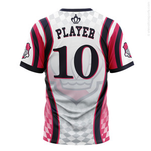 Camiseta deportiva sublimada personalizada para mujer, Diseño de equipo, tela de rendimiento transpirable, número y logotipo personalizados - Product Image 2
