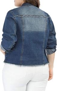 Veste en jean femme tendance sur mesure, légère et facile à porter, veste en jean confortable et respirante avec matériau durable - Product Image 5