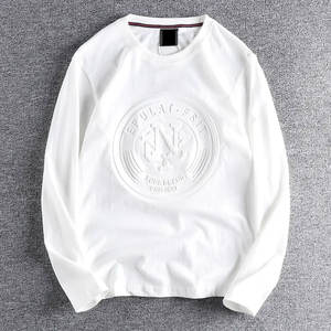 Camiseta de lona Premium con cuello redondo en relieve para hombre, estampado en relieve 3D personalizado, ajuste Regular sólido, informal, transpirable, de secado rápido - Product Image 2