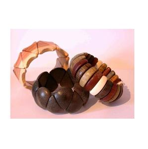 Brazaletes de Madera Hechos a Mano, Elegantes e Impermeables, con Superficie Pulida, Colores Personalizados, Joyería Tradicional para Mujer, para Fiestas y Bodas - Product Image 1