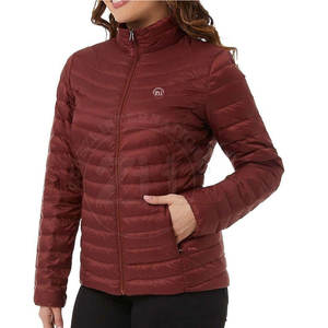 Veste matelassée pour femme, coupe ajustée, fabriquée par des professionnels, avec col montant, respirante, légère, grande taille, pour une utilisation en extérieur en hiver - Product Image 2