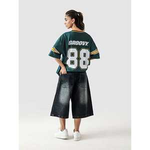 เสื้อบาสเก็ตบอลเด็กหญิง รุ่น 88 สำหรับกีฬากรีฑา ไซส์ XL แขนสั้น ผ้าโพลีเอสเตอร์ พิมพ์ลายด้วยเทคนิค Sublimation พร้อมหมายเลข - Product Image 1