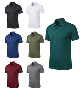Unisex <b>Polo</b> Shirt Knitted Yarn Dyed Solid Color Workwear Custom Logo Embroidery Mens <b>Polo</b> Shirt OEM Wholesale - Product Image 1