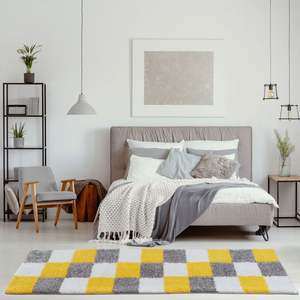 Myshaggy Geometric Yellow Area Rug Set 60X110 cm - Product Image 3