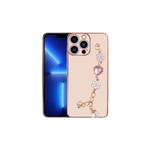 "Handy Pink Insulated Liquid Silicone Case for iPhone 14 Pro Max with Camera Protection and Grip" - Product Image 1