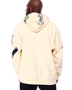 Venta al por mayor de alta calidad logotipo personalizado hombres liso sudadera ropa deportiva Sudadera con capucha de gran tamaño Unisex impresión pulóver hombres sudaderas con capucha - Product Image 5