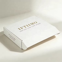 Boîte d'expédition en carton ondulé beige mat de luxe avec logo en feuille d'or pour l'emballage d'expédition de produits de soin de la peau, des soins capillaires, des vêtements et des chaussures
