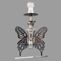 Ensemble Chicha Papillon 50 cm en Acier Inoxydable avec Lumière LED pour la Maison, le Salon, les Cadeaux Sociaux